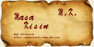 Maša Kisin vizit kartica